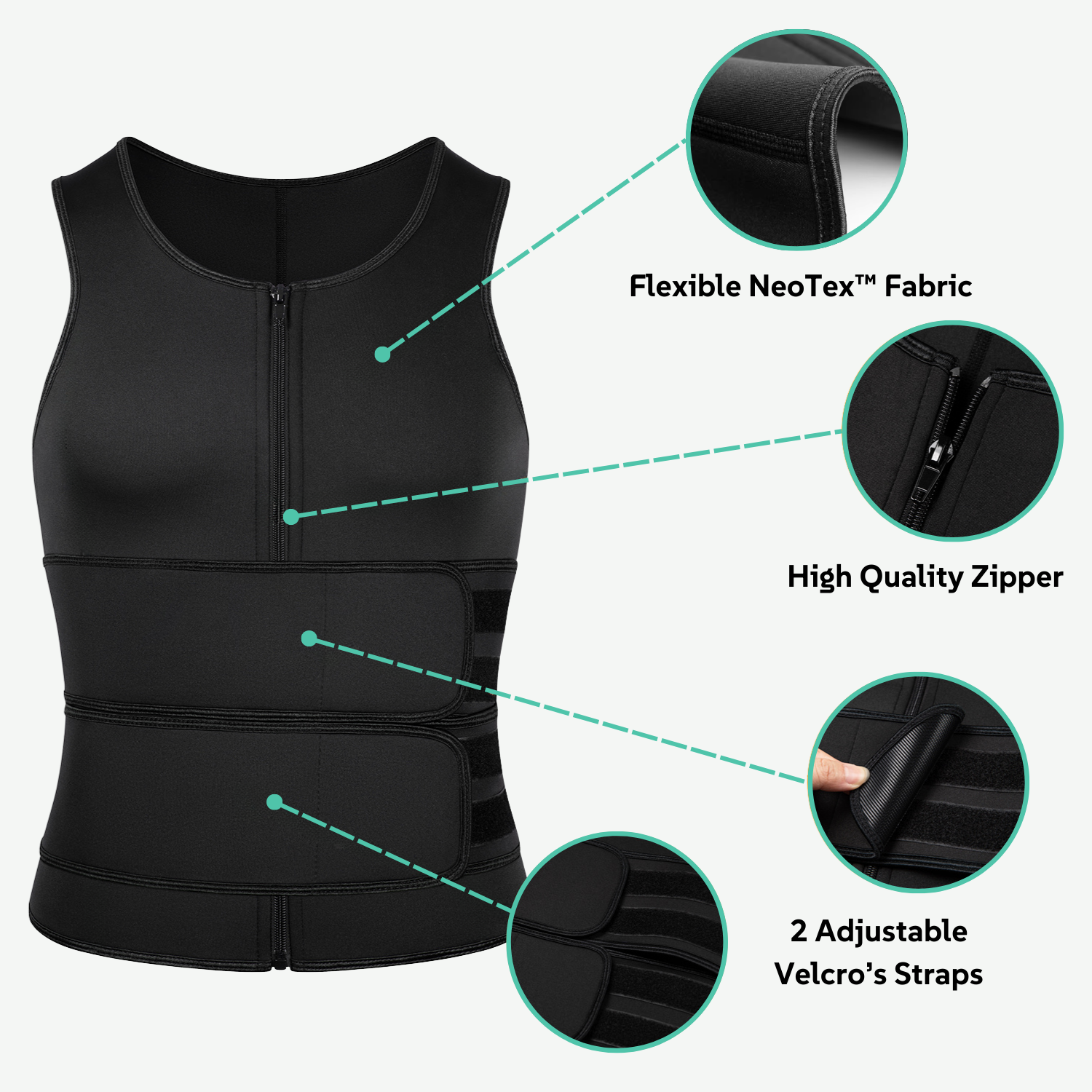 2-in-1 Sauna Vest and Waist Trainer